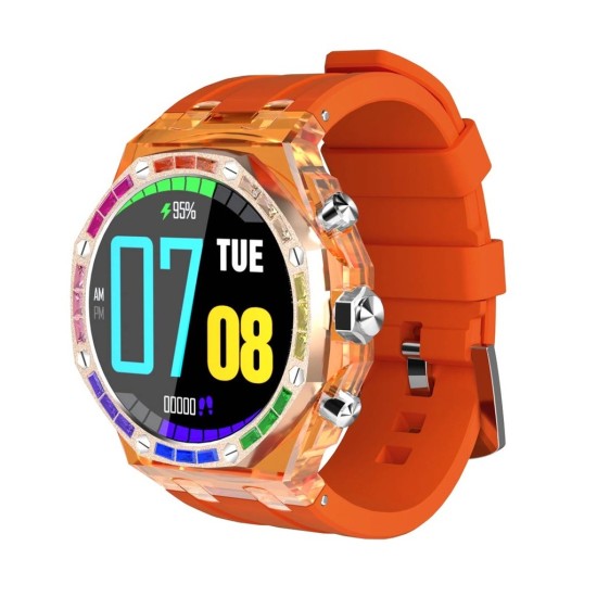 Porodo Transparent Cristallo AP Smartwatch AMOLED Display - Orange