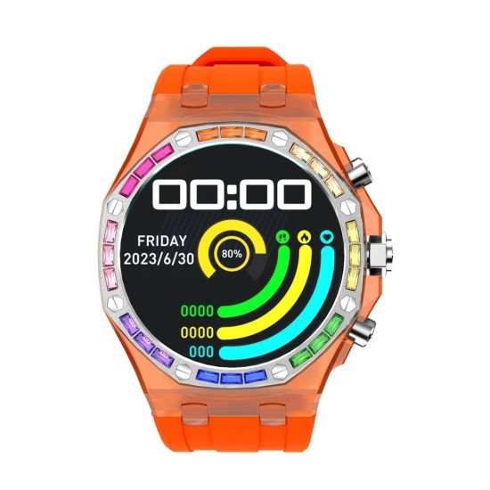 Porodo Transparent Cristallo AP Smartwatch AMOLED Display - Orange