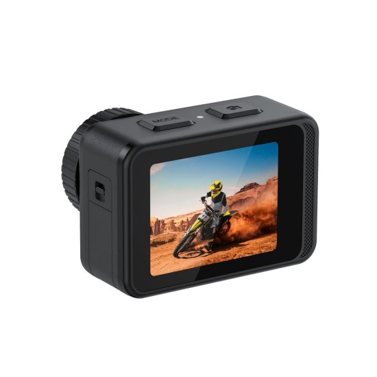 Porodo Lifestyle Fully Waterproof UHD Action Camera Dual Display With Video Stabilization