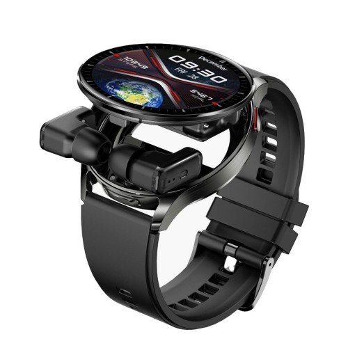 Porodo Pulse Smartwatch With Earbuds - Black