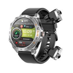 Porodo Hype Smartwatch With Earbuds - Silver Porodo Hype Smartwatch With Earbuds - Silver