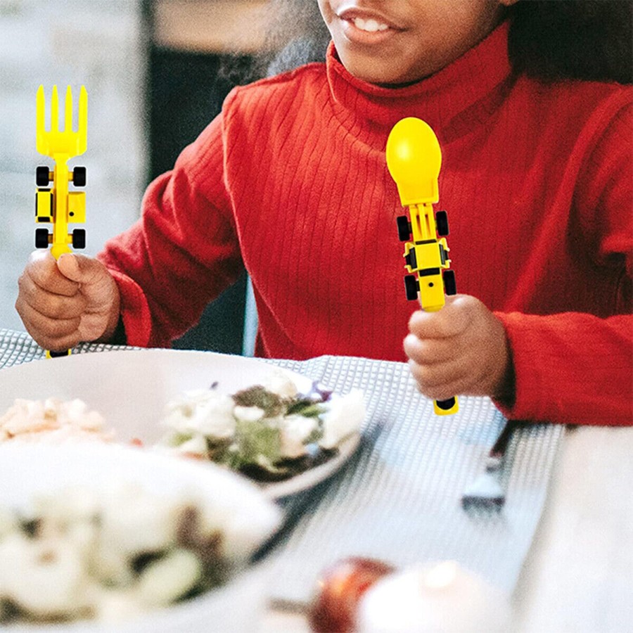  Construction Utensils Plate Fork Spoon Kids Toddler