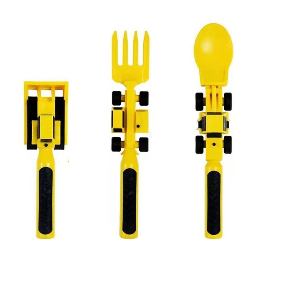  Construction Utensils Plate Fork Spoon Kids Toddler