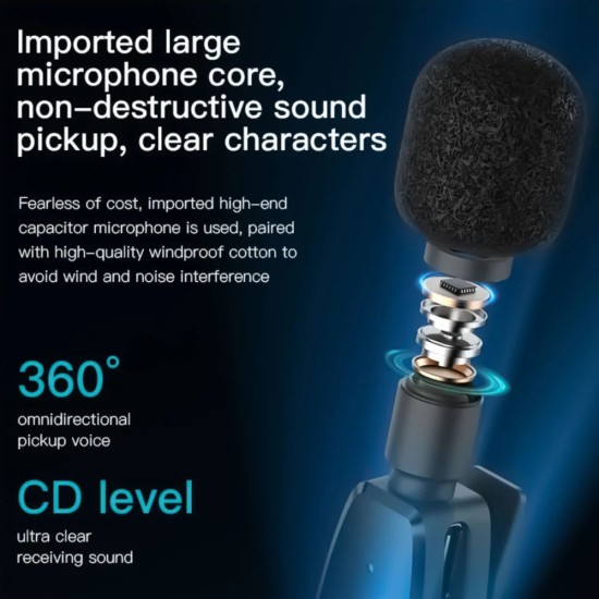 Yesido KR12 Lightning Wireless Lavalier Microphone