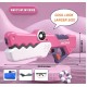 Crocodile Electric Water Gun 10-15M Range - 3.7V 500MAH LITHIUM BATTERY,Pink