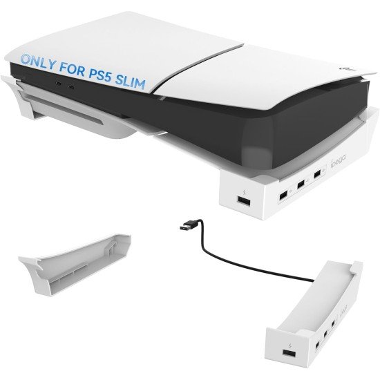 ipega PS5 Slim Horizontal Stand with 4 USB Ports