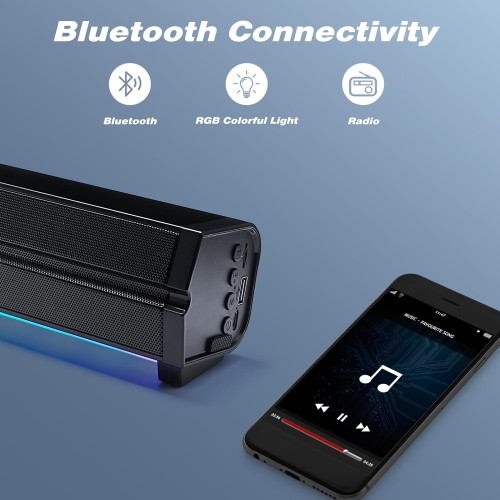 Wireless Bluetooth Speakers with Lights,10W