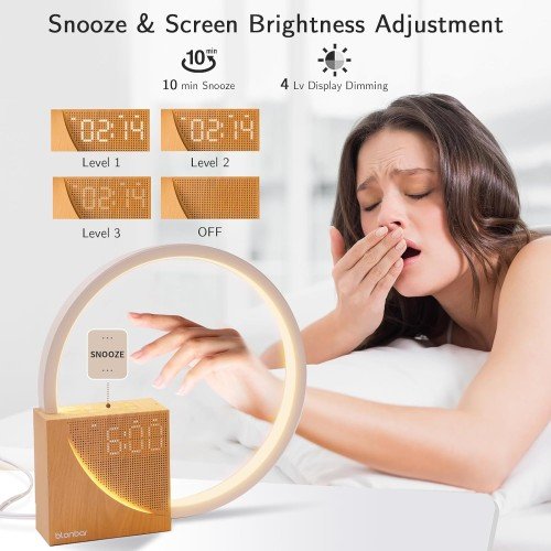 Sound Table Lamp with 2 Alarm Clock