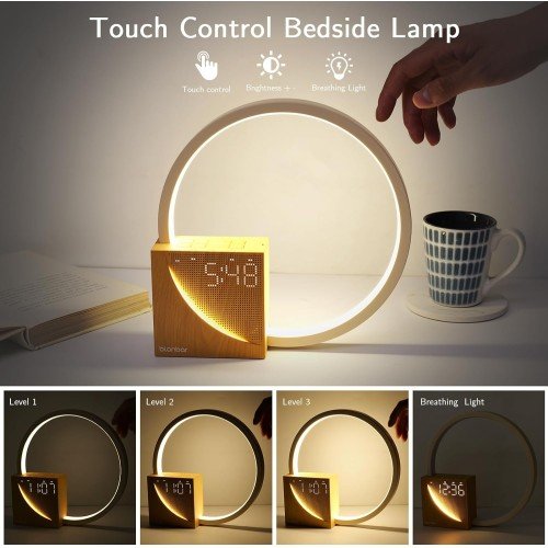 Sound Table Lamp with 2 Alarm Clock