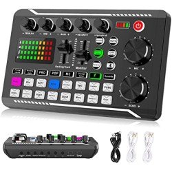 F998 Mobile Phone Computer K Song Live Sound Card Voice Changer Device Audio Mixer Built-in Multiple Sound Effect F998 Mobile Phone Computer K Song Live Sound Card Voice Changer Device Audio Mixer Built-in Multiple Sound Effect