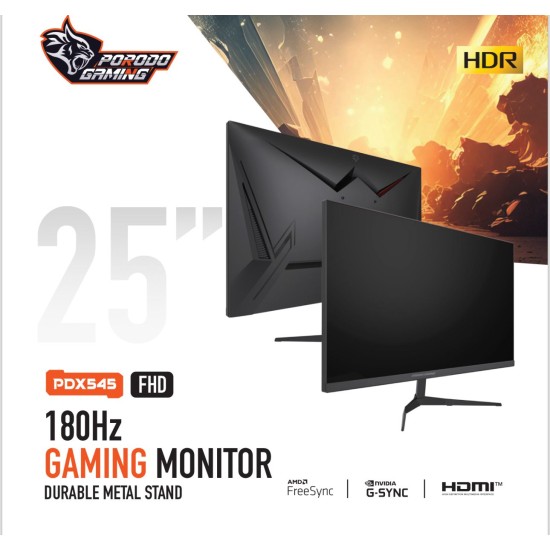 Porodo Gaming 25inch Monitor Durable Stand