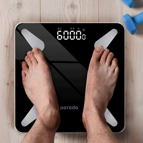 Porodo Lifestyle Bluetooth Smart Body Scale - White