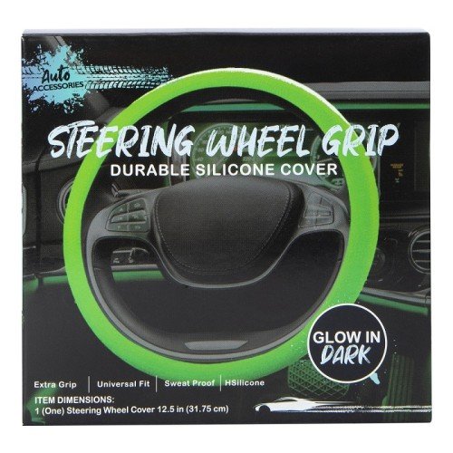 Glow in the dark silicone steering wheel grip