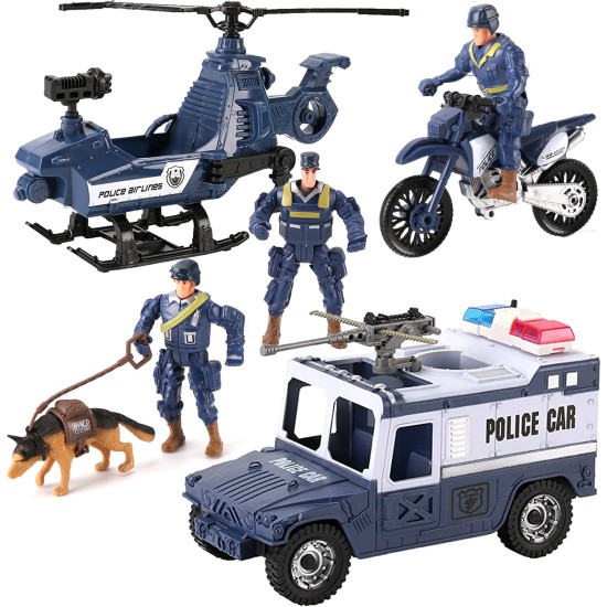 8PCS Police Rescue Patrol Toy