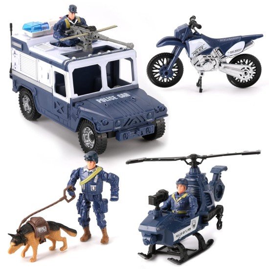 8PCS Police Rescue Patrol Toy