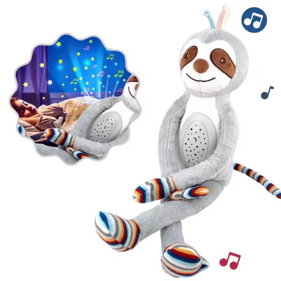 Lazy bear toy with projector, music and lighting