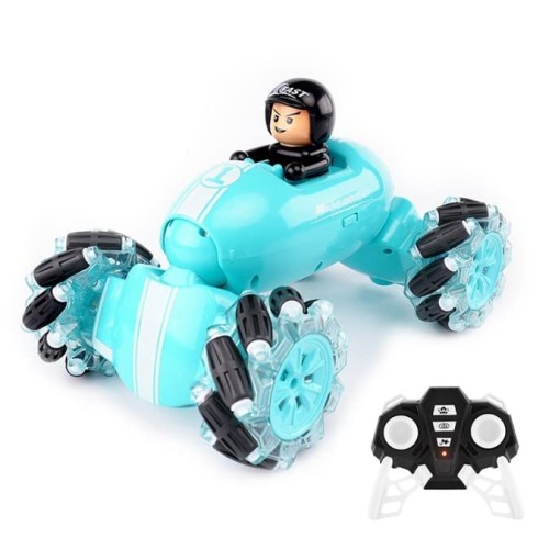 360 Rotation Stunt Racer Car for Kids with Music, Spray, and LED