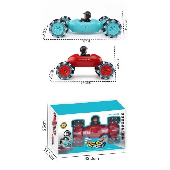 360 Rotation Stunt Racer Car for Kids with Music, Spray, and LED