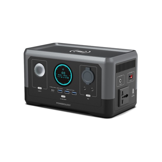 "Powerology 76800mAh 300W Solar Input Portable Generator