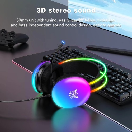 ONIKUMA X25 RGB Gaming Headset - Black