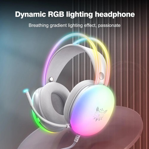 ONIKUMA X25 RGB Gaming Headset - White