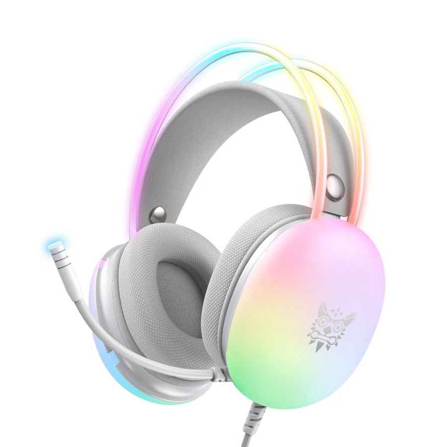 ONIKUMA X25 RGB Gaming Headset - White