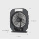 SUMO 8 inch Rechargeable Oscillating Desk Fan with LED (Summer Fan)