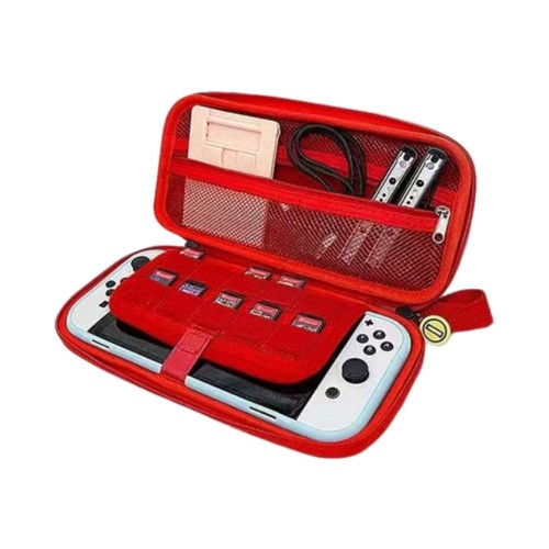 Nintendo Switch Carrying Case - Super Mario M Letter Edition Red With Purple