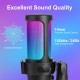 USB Gaming Condenser Microphone RGB FOR Desktop PS4/PS5/ANDROID/MAC - Black