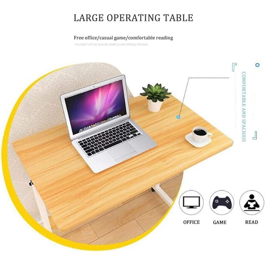 Adjustable Study Laptop Desk 80x60cm