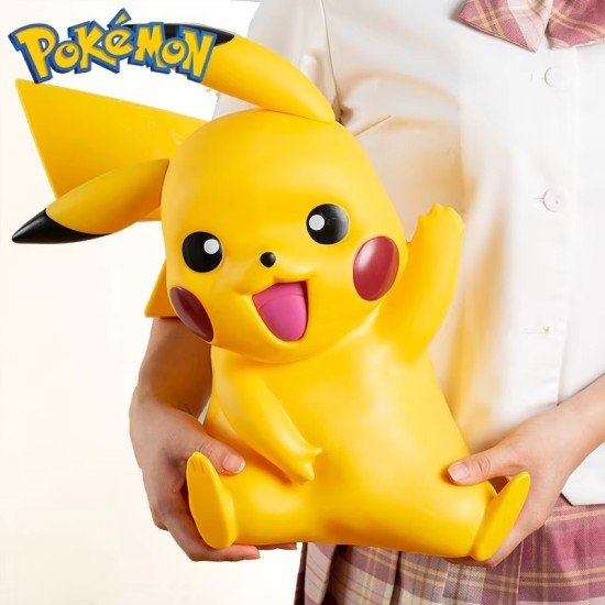 Pokemon Pikachu with Elf Ball and Hat Model Dolls for Kids Anime Figures 33cm