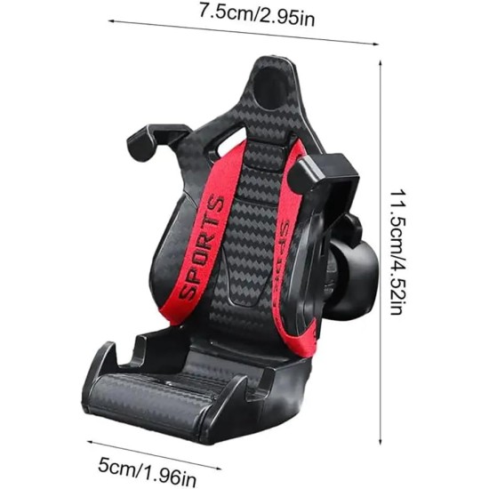 Racing Seat with Safety Belt Cell Phone Holder