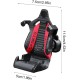 Racing Seat with Safety Belt Cell Phone Holder