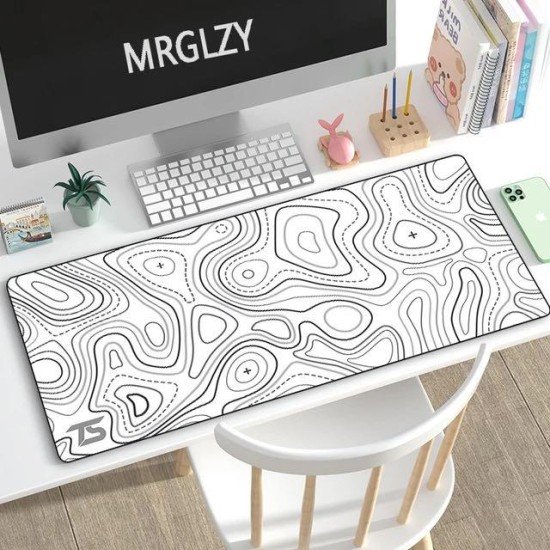 Gamer king Large Mouse Pad Desk Mat  XXL 800 x 300 mm x 3 mm for Computer PC Gamer - White