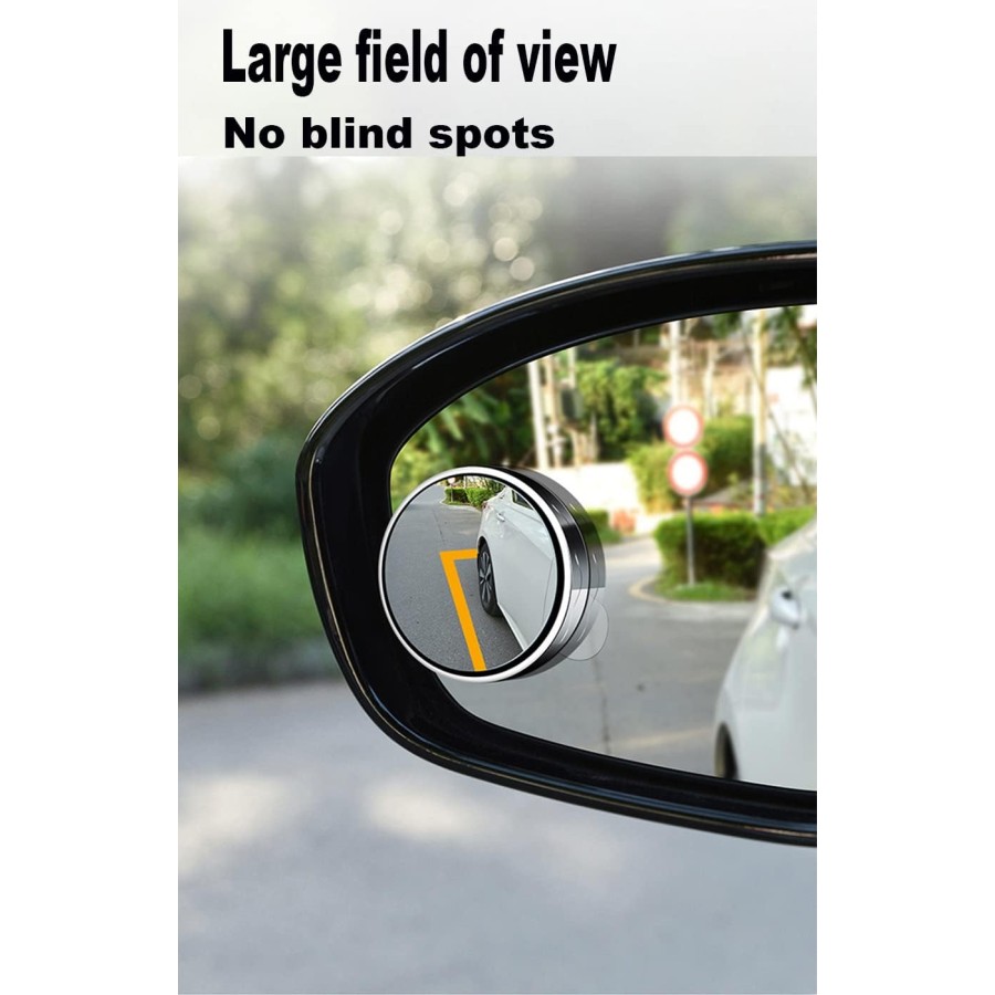 2Piece Blind Spot Car Mirror - White