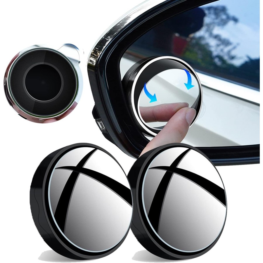 2Piece Blind Spot Car Mirror - White