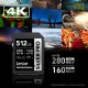LEXAR 512GB Professional SILVER PRO SDXC UHS-II Memory Card