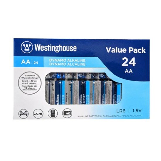 Westinghouse AA Dynamo Alkaline 24 Pack Box