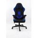 BLACK BULL Gaming Chair With Headrest Up - Black/Blue