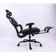 BLACK BULL Mesh Office and Gaming Chair With Footrest - black/red