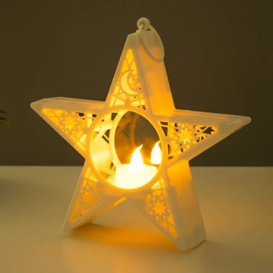 Ramadan lanterns star shape  - White