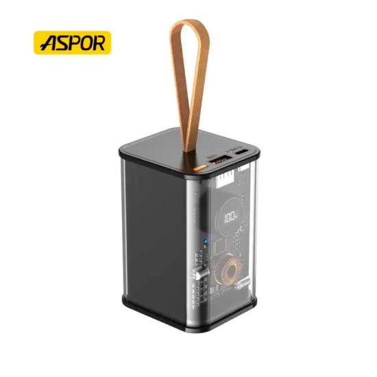 Portable charger (Powerbank) Aspor A365 Notebook Series 20000 mAh 65W (USB/Type-C)