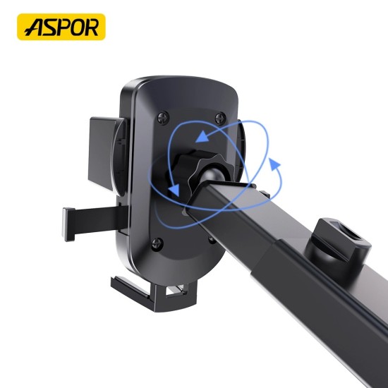 Aspor Car Holder A570 Plastic+ Silicone Material 360 Degree Rotation 220g