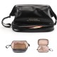 Large Makeup Bag Double Layer Cosmetic for Travel, Portable Leather Toiletry