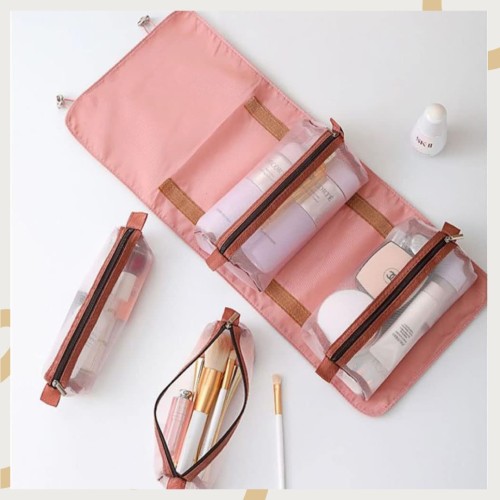 Foldable makeup bag