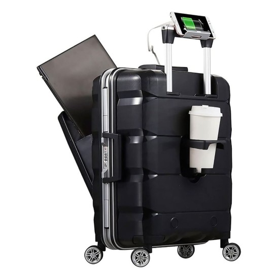 20-Inch Multi-Functional Business Travel Trolley with Aluminum Frame