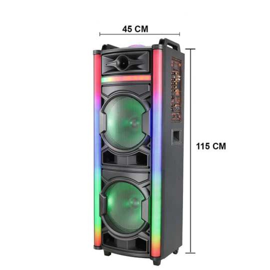 AVCROWNS CH-1286 model double 12 inch speaker Subwoofer speaker karaoke portable BT speaker