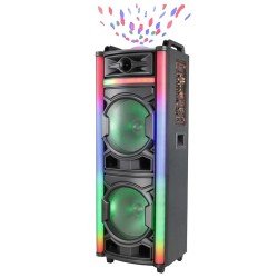 AVCROWNS CH-1286 Portable 12" Dual Subwoofer Karaoke BT Speaker AVCROWNS CH-1286 Portable 12" Dual Subwoofer Karaoke BT Speaker
