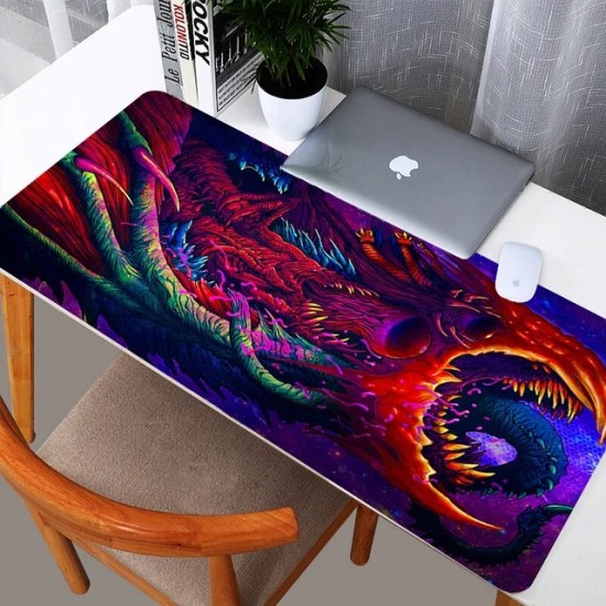 CSGO Hyper Beast Large Gaming Mouse Pad Natural Rubber Mat for Gamers Size : 30x80 cm