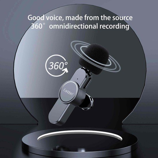 EARLDOM Portable Audio Video Recording Mic Wireless Lavalier Microphone Mc3i